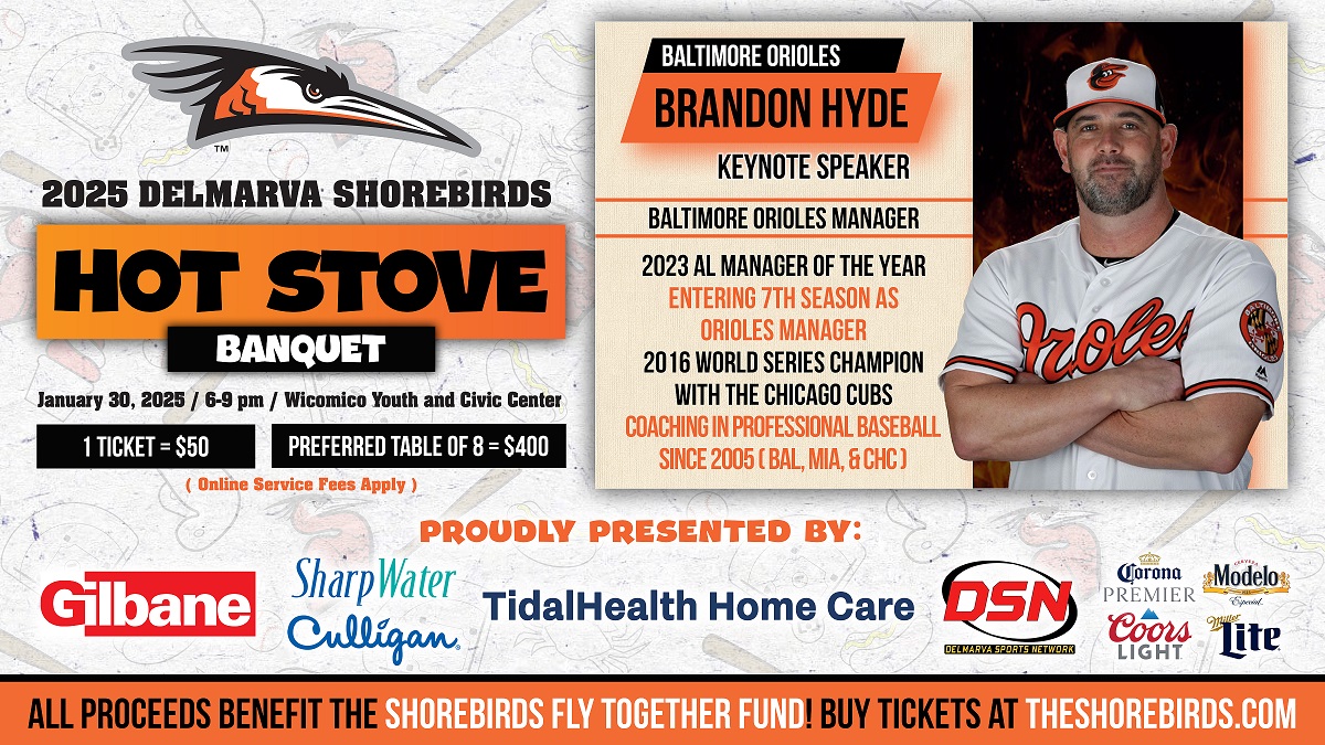 2025 Shorebirds Hot Stove Banquet Bay Country 97.9 Today