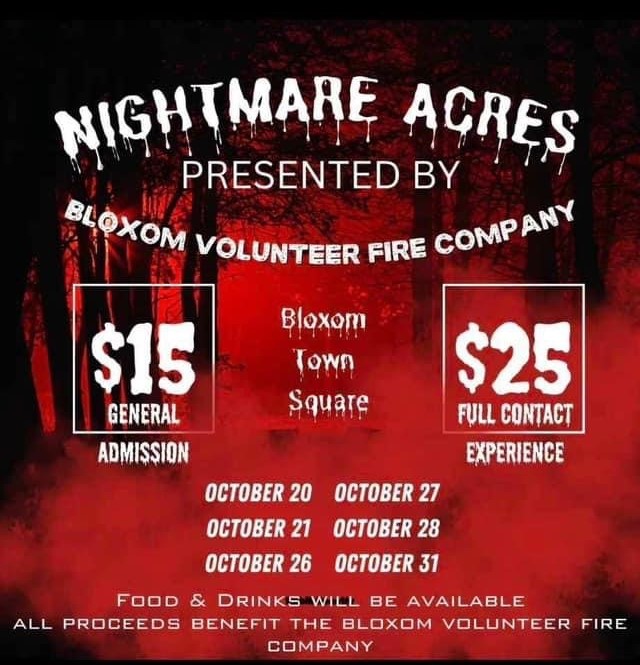 Bloxom VFC presents Nightmare Acres Bay Country 97.9 Today's